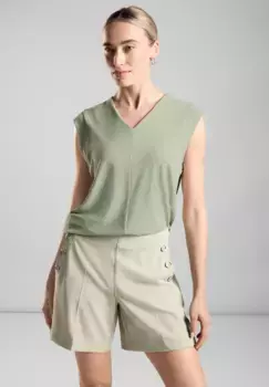 Майка STREET ONE из эластичной смеси материалов, зеленый