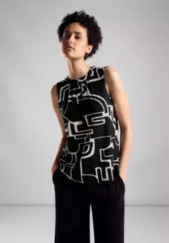 Майка STREET ONE из мягкой вискозы, черный