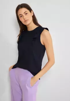 Майка STREET ONE, однотонная, синий