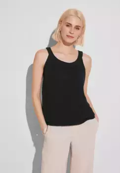 Майка STREET ONE с эластичным поясом, черный