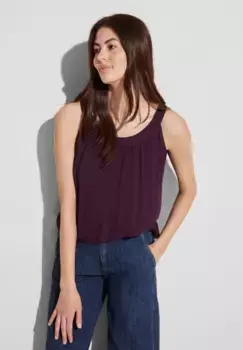 Майка STREET ONE с эластичным поясом, фиолетовый