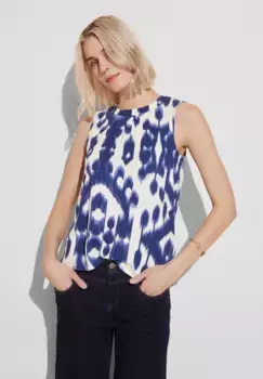 Майка STREET ONE с графическим рисунком, цвет Deep Water Blue