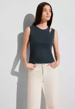 Майка STREET ONE с круглым вырезом, зеленый