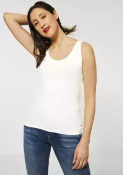 Майка STREET ONE "Style Anni", эластичная, кремовый