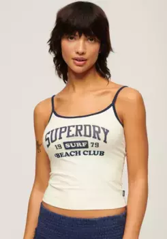 Майка Superdry "ESSENTIAL BRANDED CAMI TOP", кремовый