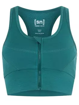 Майка supernatural Merino Bra W MOTION ZIP, зеленый