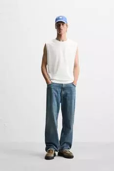 Майка свободного покроя ZARA, белый