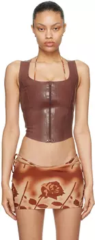 Майка темно-серого цвета с плющом Miaou