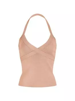 Майка Tinsley в рубчик с лямкой на шее Halston