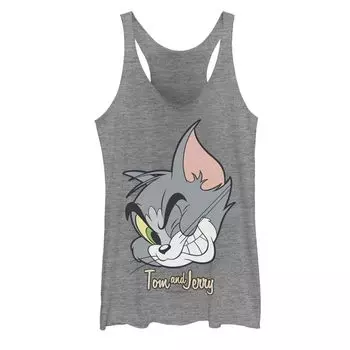 Майка Tom And Jerry Tom Cat для юниоров с большим лицом Licensed Character