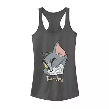 Майка Tom And Jerry Tom Cat для юниоров с большим лицом Licensed Character