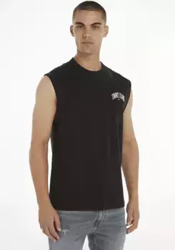 Майка Tommy Jeans Plus "TJM REG VARSITY TANK TOP EXT", большие размеры, черный
