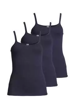 Майка/Топ 3 шт. в мелкий рубчик -Con-Ta-, синий