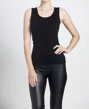 Майка-топ черного цвета, подходящая для бюстгальтера ANGEL