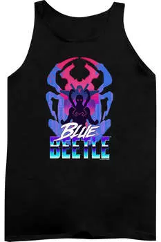 Майка-топ для взрослых Blue Beetle (2023) Silhouette Gildan, черный