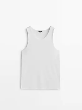 Майка топ Massimo Dutti, белый