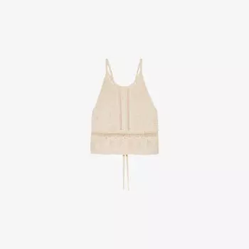 Майка-топ Reiss May с запахом, бежевый