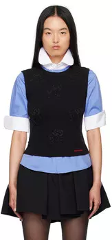 Майка-топ «Роза» SHUSHU/TONG, черный