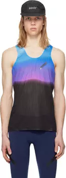 Майка-топ сине-черного цвета Soar Running