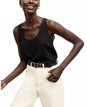 Майка-топ Stitch Vicky из стирающегося шелка M.M.LaFleur, черный