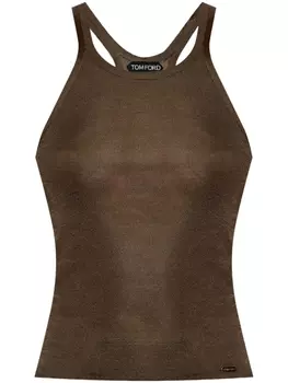 Майка-топ TOM FORD с перекрещивающимися деталями, коричневый