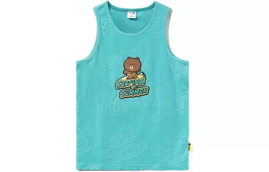 Майка-топ унисекс LiNing x LINE FRIENDS из спортивной коллекции, цвет «ледяной фарфор», Ice Porcelain Green