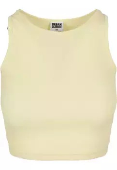 Майка-топ URBAN CLASSICS " Urban Classics Ladies Cropped Rib Top", желтый