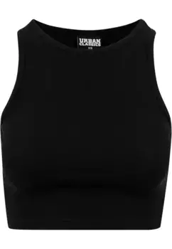 Майка-топ URBAN CLASSICS " Urban Classics Ladies Cropped Rib Top", черный