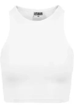 Майка-топ URBAN CLASSICS " Urban Classics Ladies Cropped Rib Top", белый