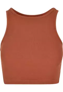 Майка-топ URBAN CLASSICS " Urban Classics Ladies Cropped Rib Top", терракотовый