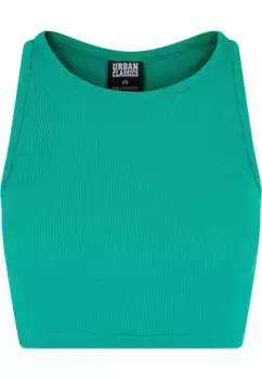 Майка-топ URBAN CLASSICS " Urban Classics Ladies Cropped Rib Top", цвет Ferngreen