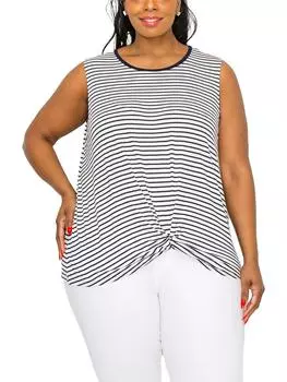 Майка-топ женская Coin 1804, черный/белый