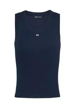 Майка-топ женский Tommy Jeans хлопковый, синий