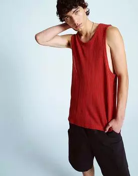 Майка Topman крючком цвета ржавчины