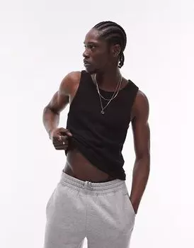 Майка Topman rib черного цвета