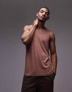 Майка Topman в тонкую полоску коричневого цвета