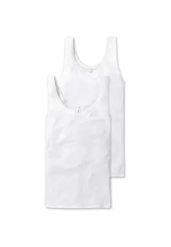 Майка (топы) 2 шт Cotton Essentials SCHIESSER, белый
