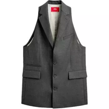 Майка-топы унисекс серые от Harry Lambert Co-brand ZARA, серый