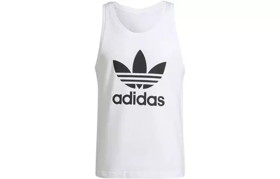 Майка Trefoil для мужчин, белый Adidas Originals, белый