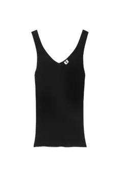 Майка трикотажной вязки в рубчик ARKET