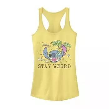 Майка Trippy Stitch с изображением большого лица Disney's Lilo & Stitch для юниоров Disney