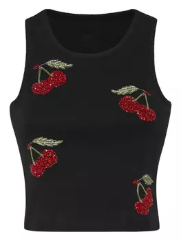 Майка, украшенная кристаллами Philipp Plein, черный