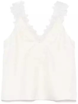 Майка, украшенная кружевом Rhe, нейтральный