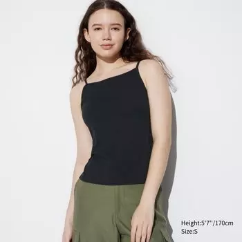 Майка Uniqlo Airism на бретельках, черный