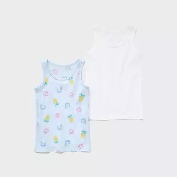 Майка UNIQLO Joy of Print из хлопка с принтом набор из 2 шт, синий
