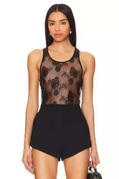 Майка унисекс из кружева с букетом Fleur Du Mal, черный