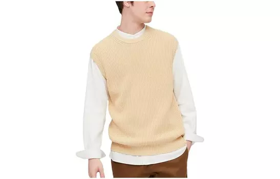 Майка унисекс Off White Uniqlo, кремовый