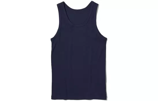 Майка унисекс темно-синий Uniqlo, темно-синий