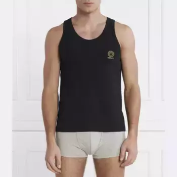 Майка узкого кроя Versace, черный