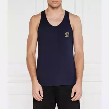 Майка узкого кроя Versace, синий